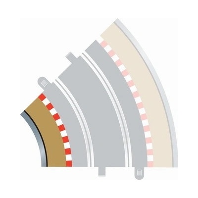 Scalextric Radius 2 krajnica vnútorná 45° x 4