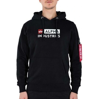 Alpha Block-Logo Hoody černá