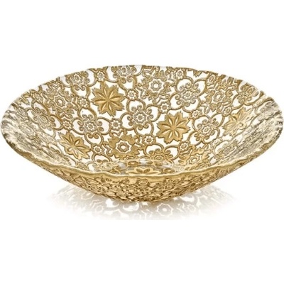 Crystal Bohemia Misa Arab s plátkovým zlatom 33 cm