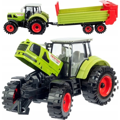 QULKI Traktor s prívesom na jazdenie viacfarebný
