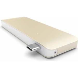 Satechi USB-C Pass Through USB Hub, Gold (ST-TCUPG)