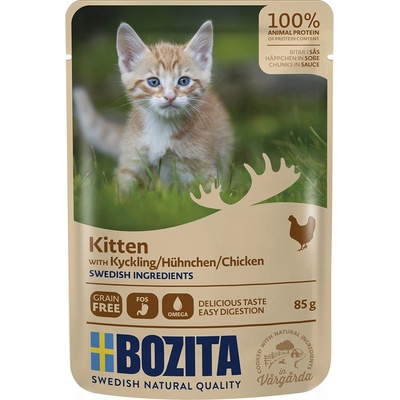 Bozita 12x85g Bozita Morsels in Sauce Kitten Chicken мокра храна за котки