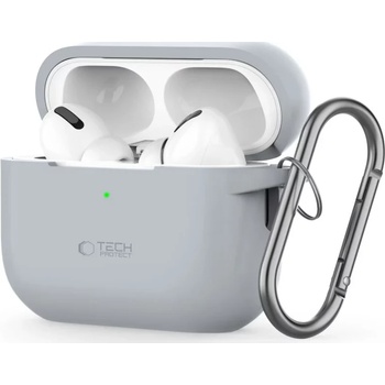 Tech-protect silicone hook apple airpods pro 1 / 2 crayon grey (5906302313310)