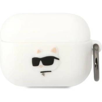 Karl Lagerfeld Кейс Karl Lagerfeld KLAPRUNCHH за AirPods Pro, бял / бял, Silicone Choupette Head 3D (KF001472-0)