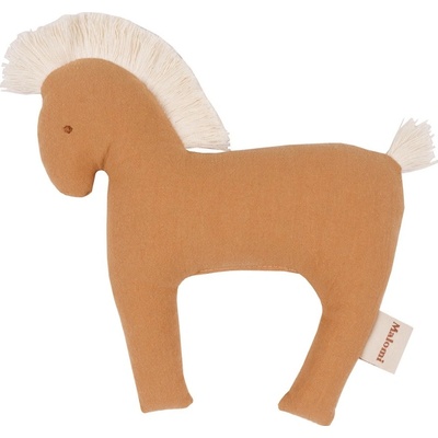 Malomi Kids Oranžová bavlněná Horse s chrastítkem