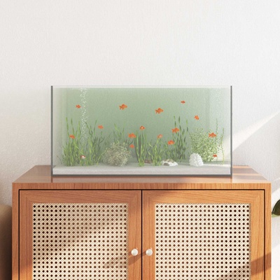 vidaXL Аквариум със съхранение Прозрачен 60 x 30 x 30 cm Стъкло (42020384)