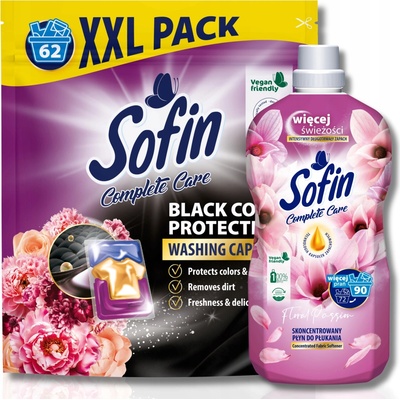 Sofin prací kapsuly Black 62 PD + aviváž 1,8 l 90 PD