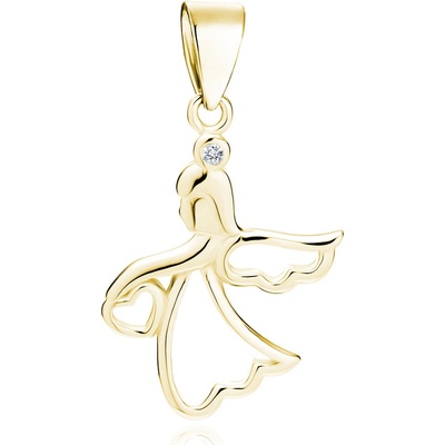 Lunica Stříbrný přívěsek Zlatý ANDÍLEK 0186