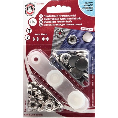 KOH-I-NOOR Druky kovové 15 mm, antracitové – Zboží Dáma