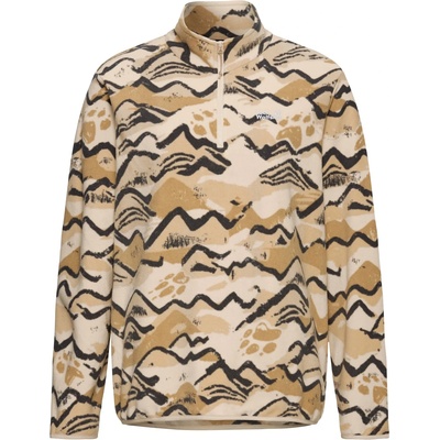Jack Wolfskin Дамски поларен пуловер Jack Wolfskin Women's Paw Era 100 Print Halfzip Fleece jumper - Mountain Paw Oyster - размер XXL (105-7189-0216)