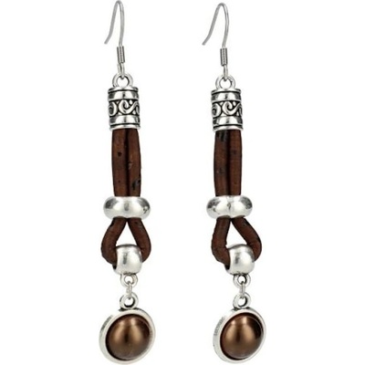 Gilles Costa dámské korkové náušnice BROWN VINTAGE 21245