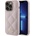 GUESS Кейс Guess Quilted Metal Logo за iPhone 15 Pro, розов (3666339149765)