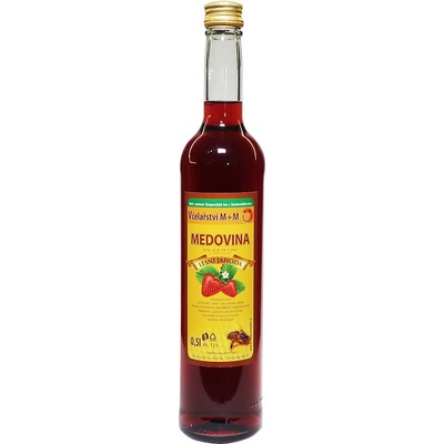 Včelařství M+M medovina dezertní lesní jahoda 0,5 l