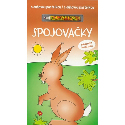 Spojovačky s dúhovou pastelkou hnedý zošit