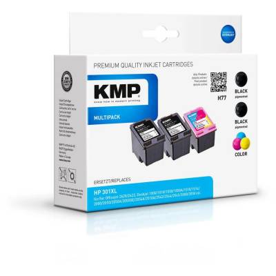 Compatible Комплект мастилни касети kmp hp 301xl (черно, циан, магента, жълто) (1719, 4055) (1719,4055)