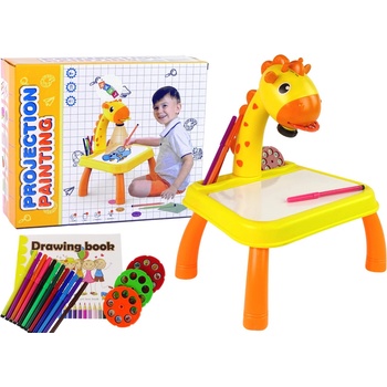 Lean Toys Žltý detský projektor na kreslenie Žirafa