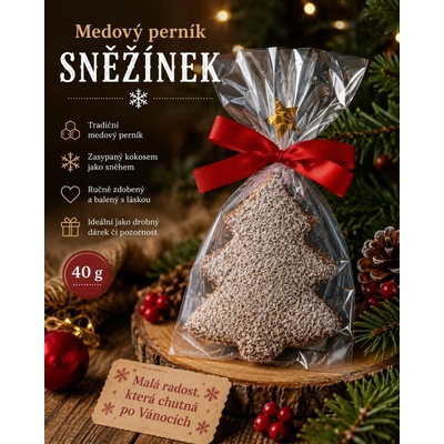 Meduňka pekařství perníkářství Medový perník Sněžínek 40 g