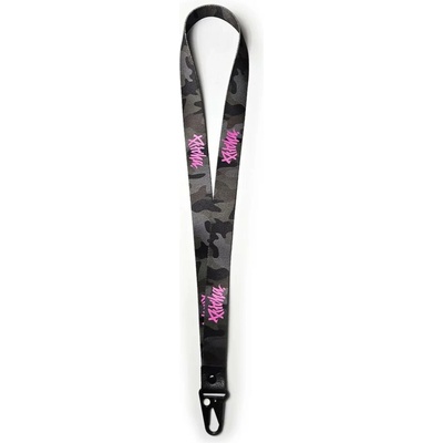 Snúrka na krk PITCHA LOGO long camo/pink