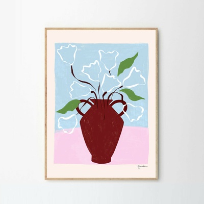 Moikka Plagát White Roses by Frankie Penwill 50x70
