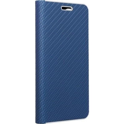 Pouzdro Forcell LUNA Book Carbon iPhone 7 / 8 / SE 2020 modré