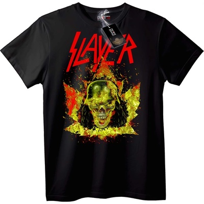 NOONEBRAND Тениска Slayer Пламтящ Skull - 2XL, White
