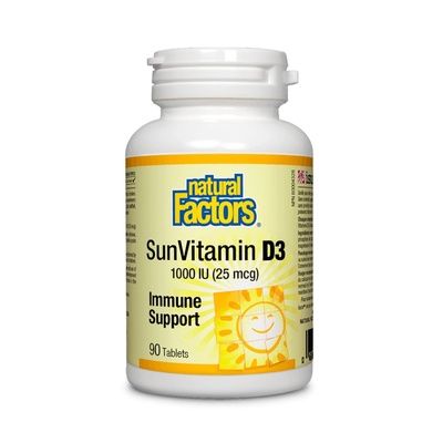 Natural Factors Vitamin D3/ Витамин D3 1000 IU, 90 таблетки (1050 NF)