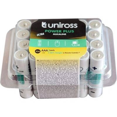Uniross LR03/24BP 1.5V AAA/микро издръжлива алкална батерия, POWER PLUS BOX (LR03-UALKAAABX24)