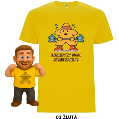 Mitroczech Deskovky jsou moje kardio tričko žlutá