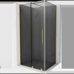 Mexen Velar плъзгаща се душ кабина 110 x 100 см, графит, злато матово - 871-110-100-41-55 (871-110-100-41-55)