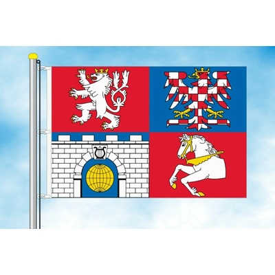 LIBEA, s.r.o. Vlajka Pardubického kraje Rozměr: 30×45 cm, Uchycení: Karabiny na stožár