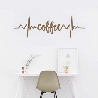 dřevo života Dřevěná dekorace COFFEE PULSE Rozměry (cm): 60x18, Zvolte barvu dekoru: Horský dub
