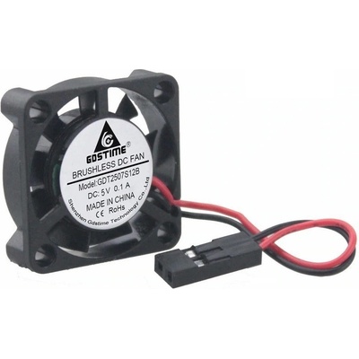 GDSTIME Ventilátor 25x25x7mm, 5V DC, Dupont