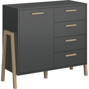 Bogdan Furniture Europe Шкаф Belle KOM 1D-4S, антрацит