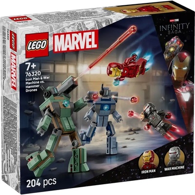 LEGO® MARVEL 76320 Iron Man и War Machine срещу Hammer Drones (76320)