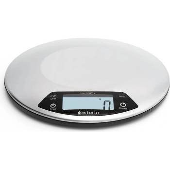 Brabantia Digitální kuchyňská váha s minutkou, oválná, matná ocel 480560