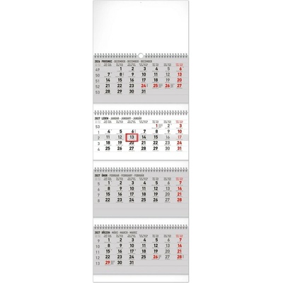 NOTIQUE čtyřměsíční nástěnný standard skládací 29,5 × 84,5 cm 2027