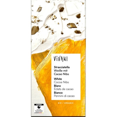 Vivani bílá s kakaovými boby Stracciatella Bio 80 g