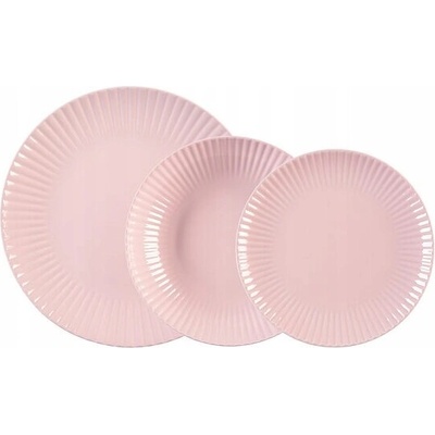 LUBIANA Jedálenská súprava pre 6 osôb Daisy ružová 18 ks