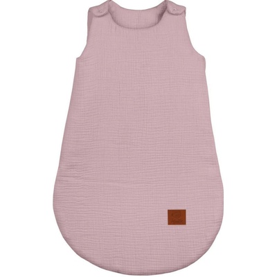 Infantilo Detský letný mušelínový spací vak Light baby soft Ružový