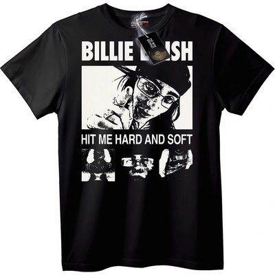 NOONEBRAND Тениска Billie Eilish Удари Силно и Меко - 5XL, White