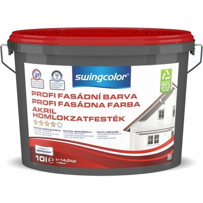 Swingcolor Fasádna farba profesionálna snehobiela 10 l
