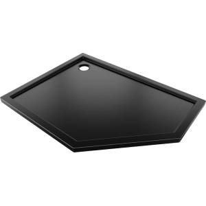 Mexen Flow петоъгълна ниска поддушова тава лява 100 x 90 см, черен мат - 46P709010L (46P709010L)