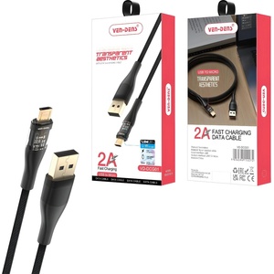 Ven-Dens Ven - Dens USB на Micro 2A Бързо зареждащ Кабел - 1, 5 м - Черен KP34827