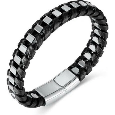 Impress Jewelry pánský ocelový náramek s stříbrným splétáním PH1561s