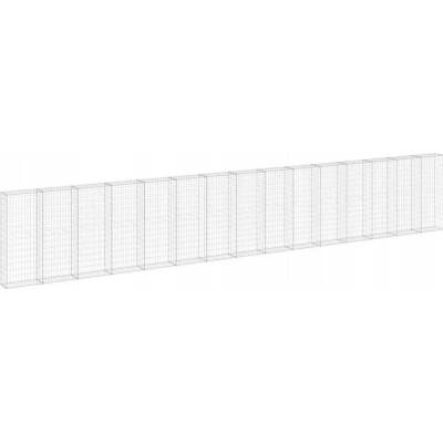 Nabytek XL Gabionová zeď s víky pozinkovaná ocel 900 x 30 x 150 cm