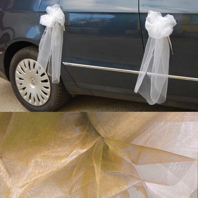 Mašle z organzy na kliky auta - krémová (1 ks) – Zboží Mobilmania