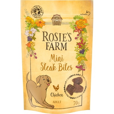 Rosie's Farm Snacks Tender Steak Bites kuřecí 5 x 70 g