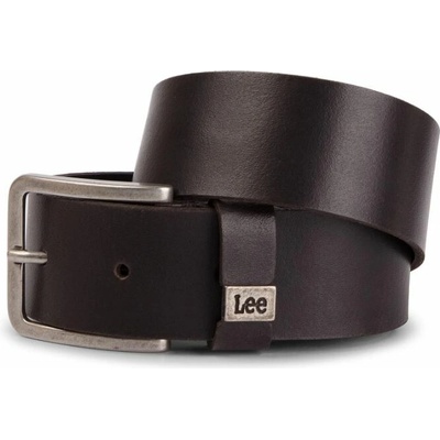 Lee SMALL LOGO BELT DARK BROWN
