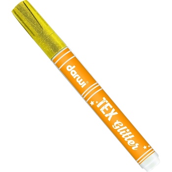 Darwi Tex Fabric Glitter Marker Маркер за текстил Yellow 6 ml 1 бр (DA0140013700C)