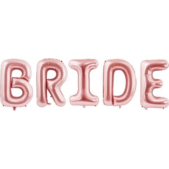 PartyDeco NÁPIS fóliový Bride ružové zlato 280x86cm